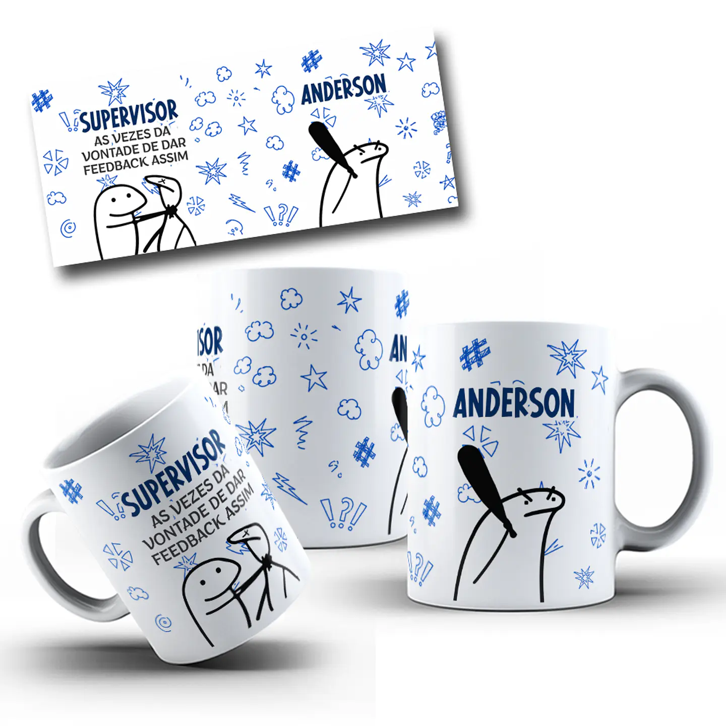  Artes para Caneca Supervisor Arquivo Editável 1