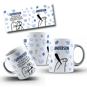  Artes para Caneca Supervisor Arquivo Editável