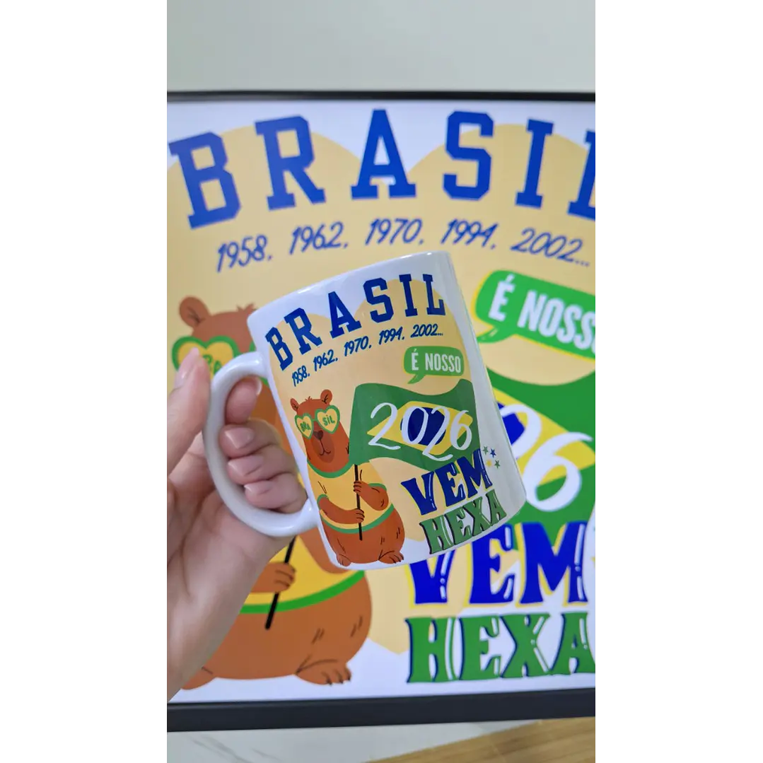  Artes para Caneca Brasil Hexa vem Arquivo em Png 1