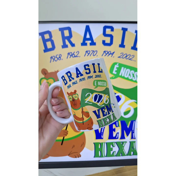 Artes para Caneca Brasil Hexa vem Arquivo em Png 1
