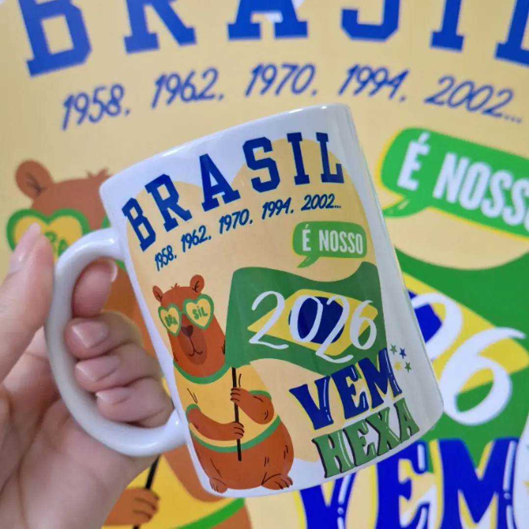  Artes para Caneca Brasil Hexa vem Arquivo em Png 1