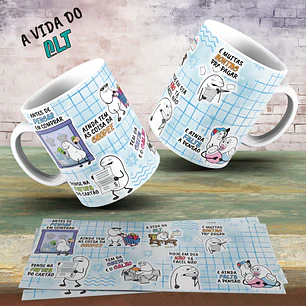  Artes para Caneca Flork Vida de CLT, antes de pensar em comprar, ainda tem as coisa da shopee, a vida do clt Arquivo em Png