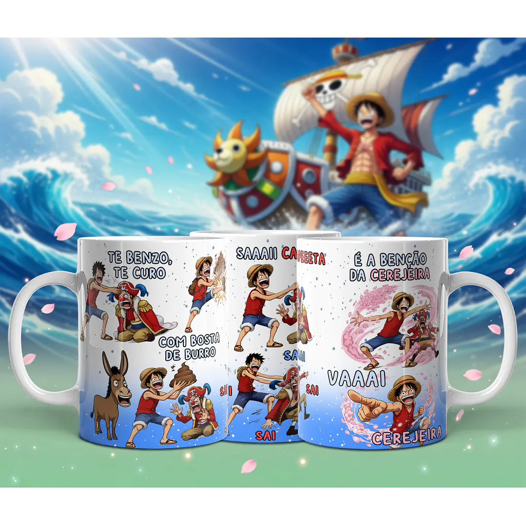 Artes para Caneca te benzo, te curo, saaaii caapeeeta, é a benção da cerejeira, com bosta de burro, saaai, vaaai, cerejeira, sai, sai, sai. Arquivo em Png 1