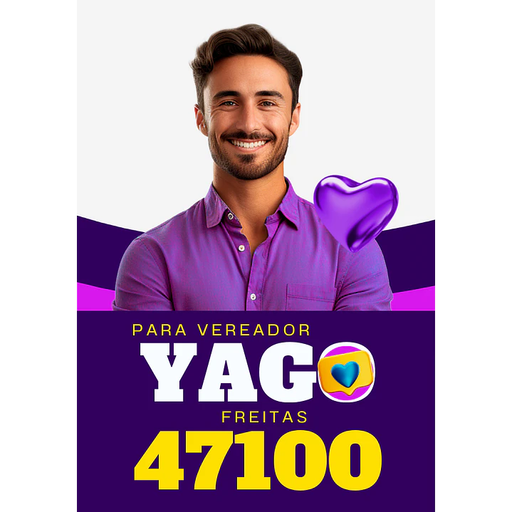 Santinho Político Profissional Editável no Canva 2