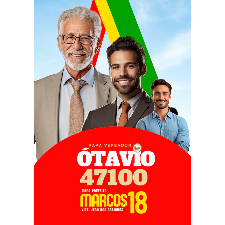 Santinho Político Minimalista Editável no Canva 1