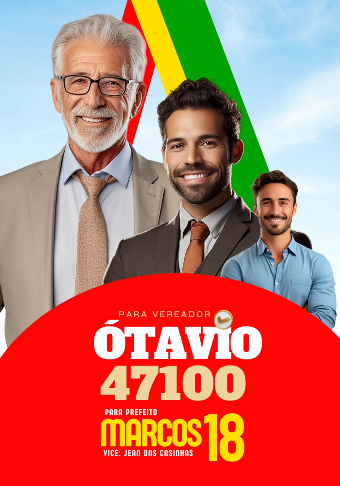 Santinho Político Minimalista Editável no Canva 1