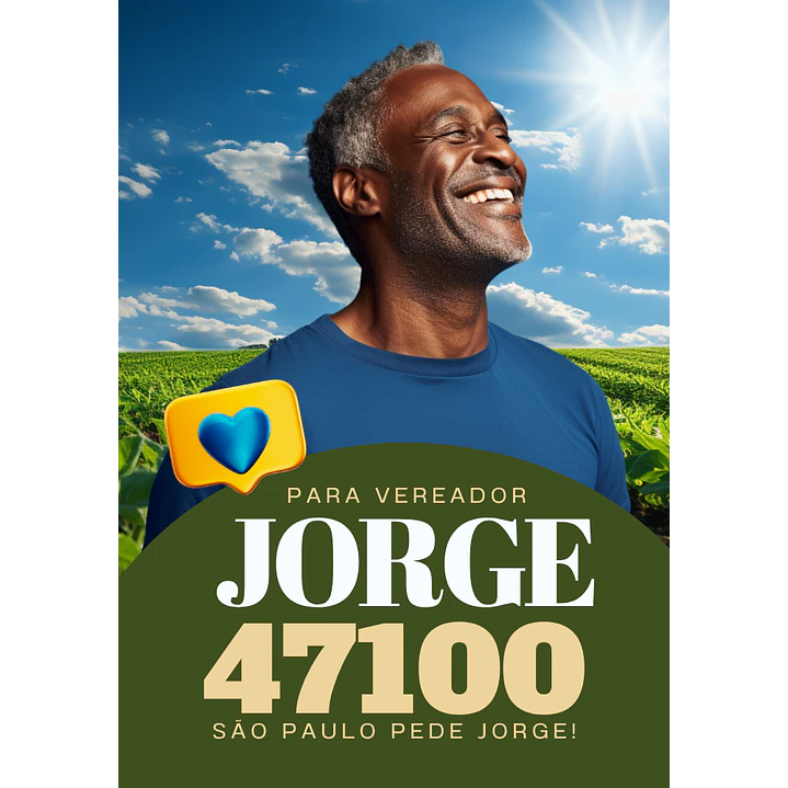 Santinho Político Elegante Editável no Canva 1