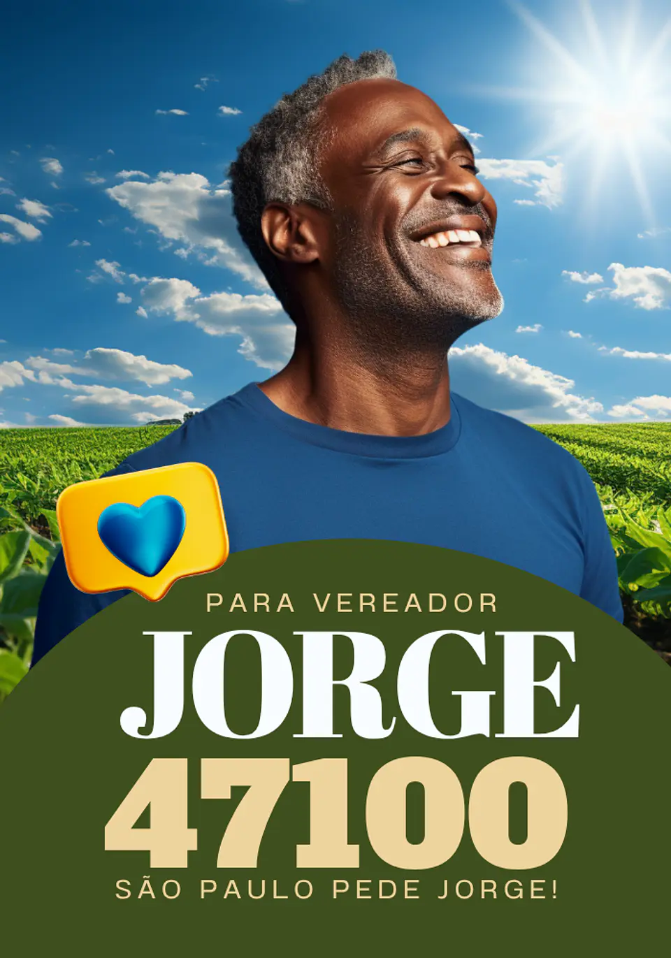 Santinho Político Elegante Editável no Canva 1