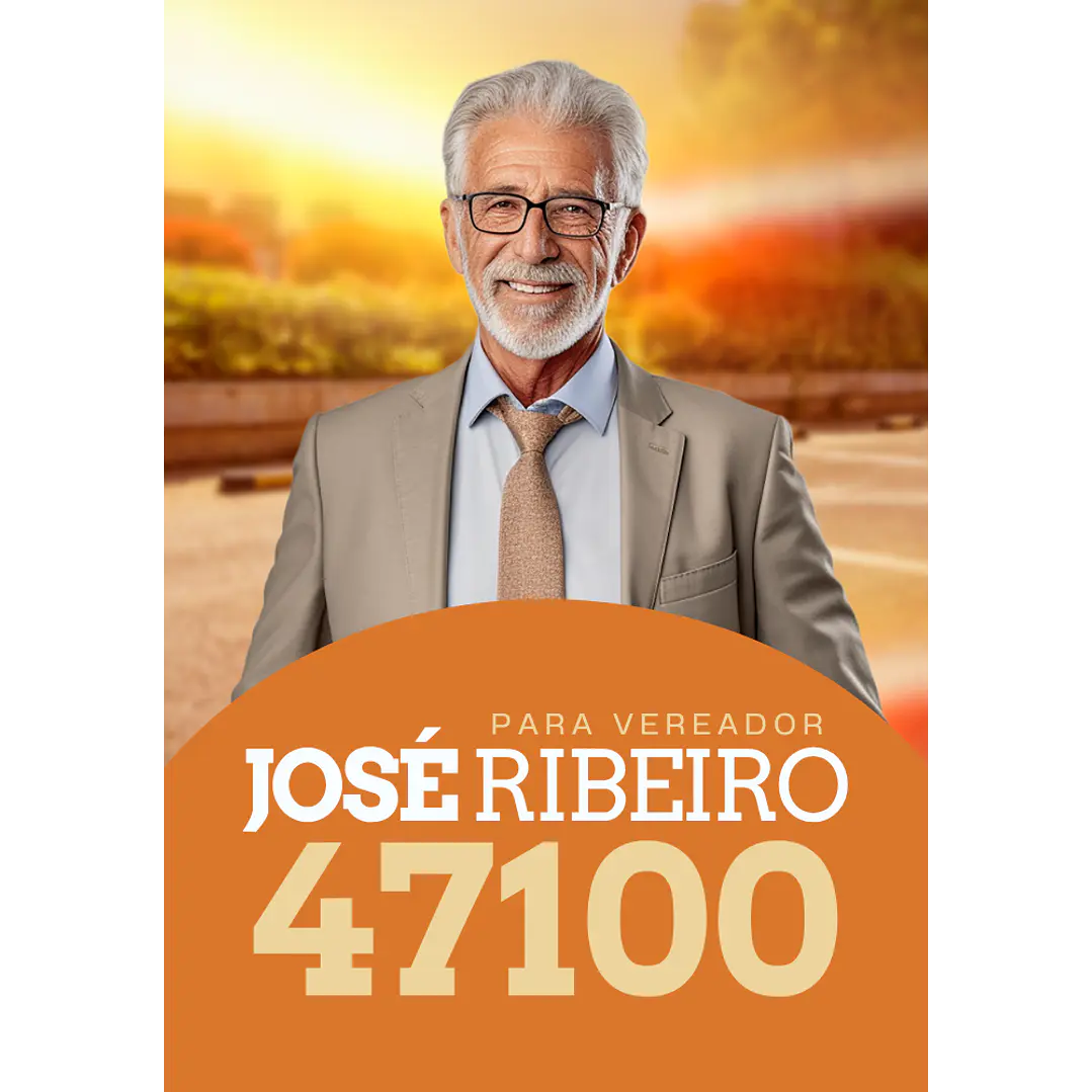 Santinho Político Impacto Editável no Canva 1