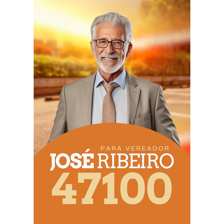 Santinho Político Impacto Editável no Canva 1