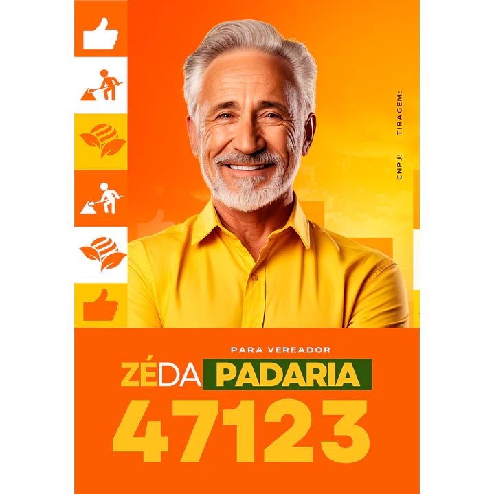 Santinho Político Moderno Editável Canva 2
