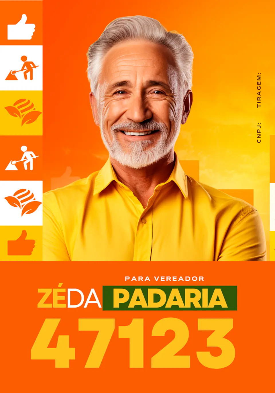 Santinho Político Moderno Editável Canva 2