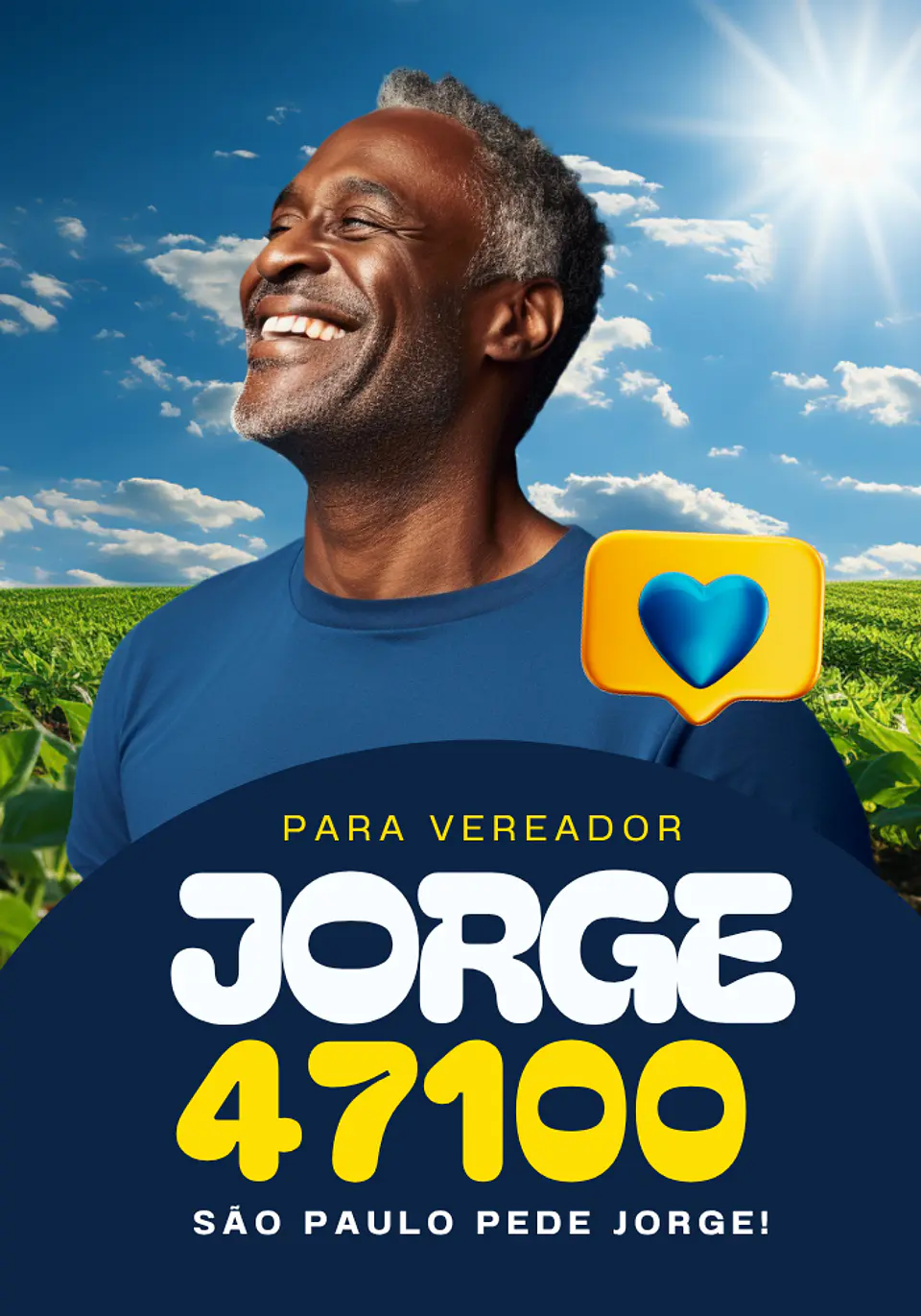 Santinho Político Institucional Editável no Canva 1