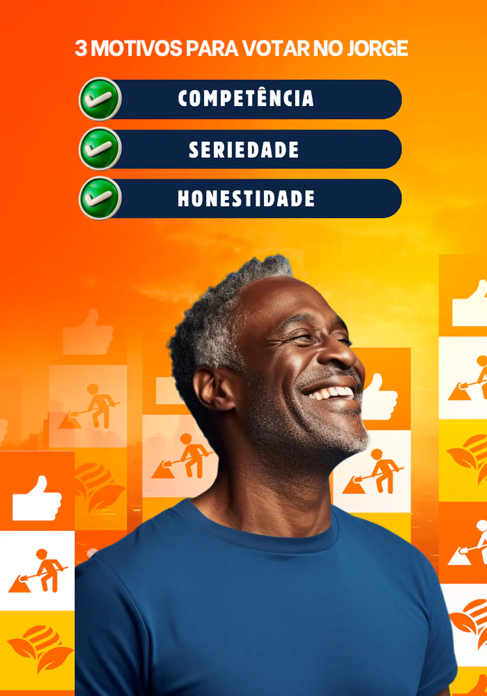 Santinho Político Institucional Editável no Canva 3