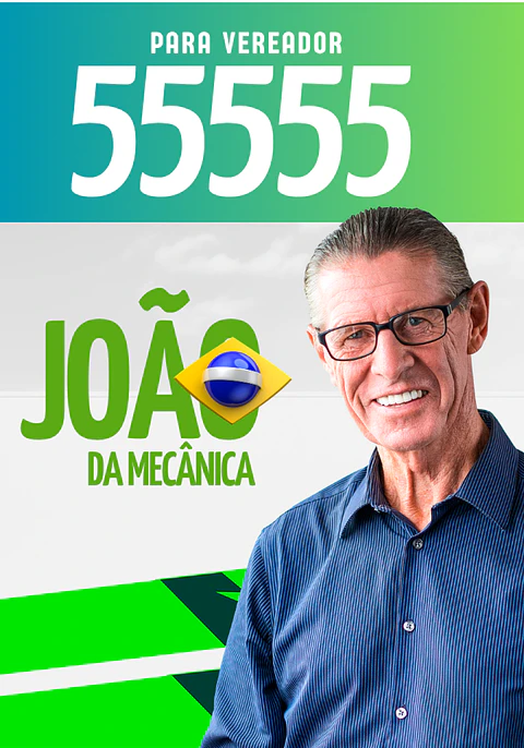 Santinho Político Popular Editável no Canva