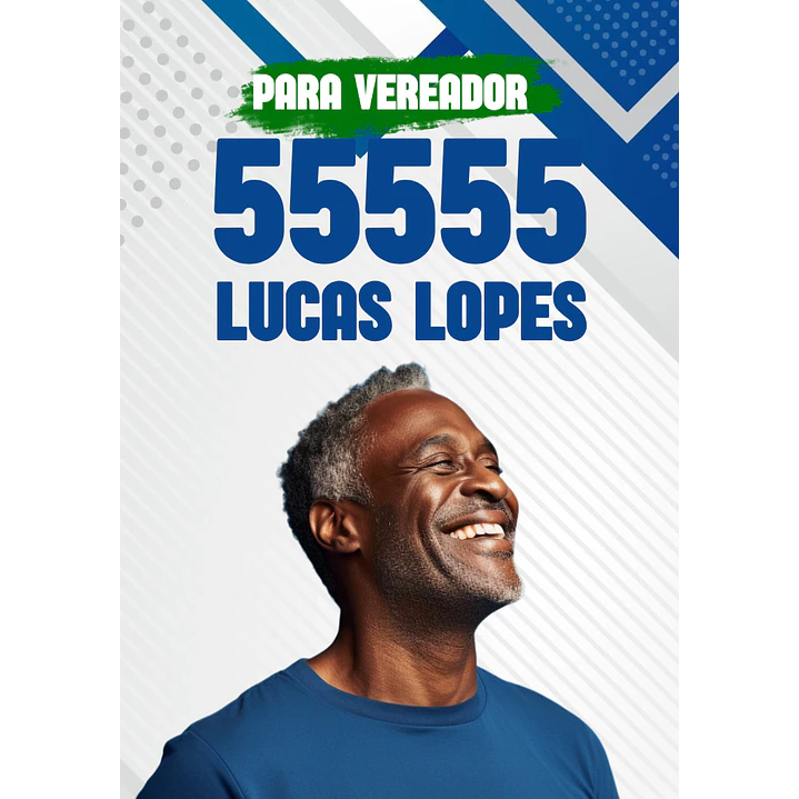 Santinho Político Popular Editável no Canva 4