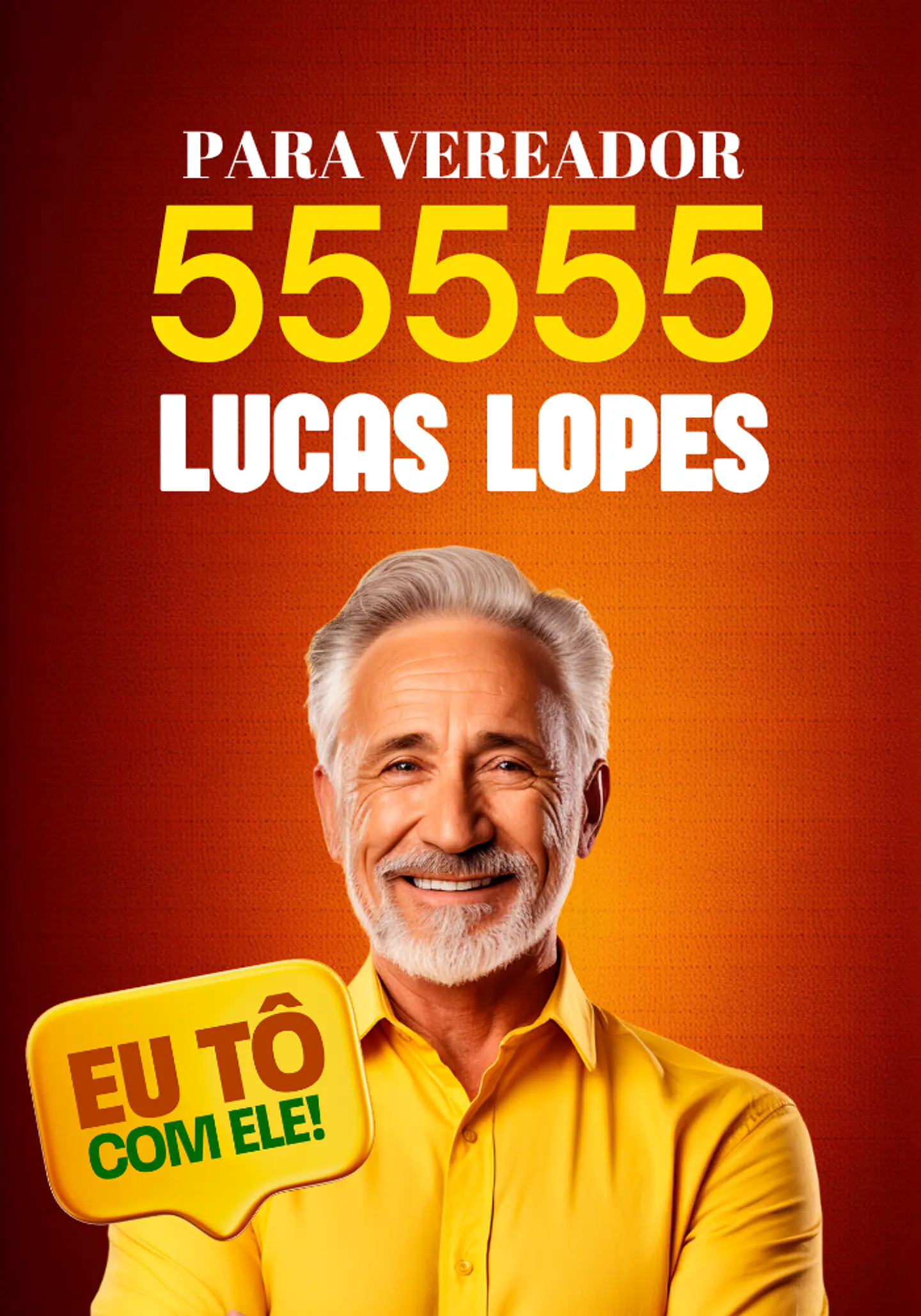 Santinho Político Popular Editável no Canva 2