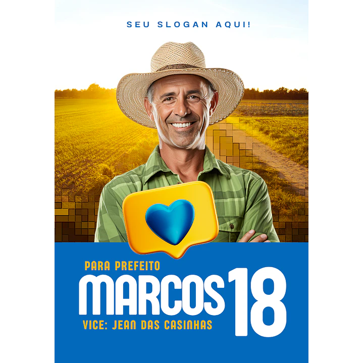 Santinho Político Clássico Editável no Canva 4