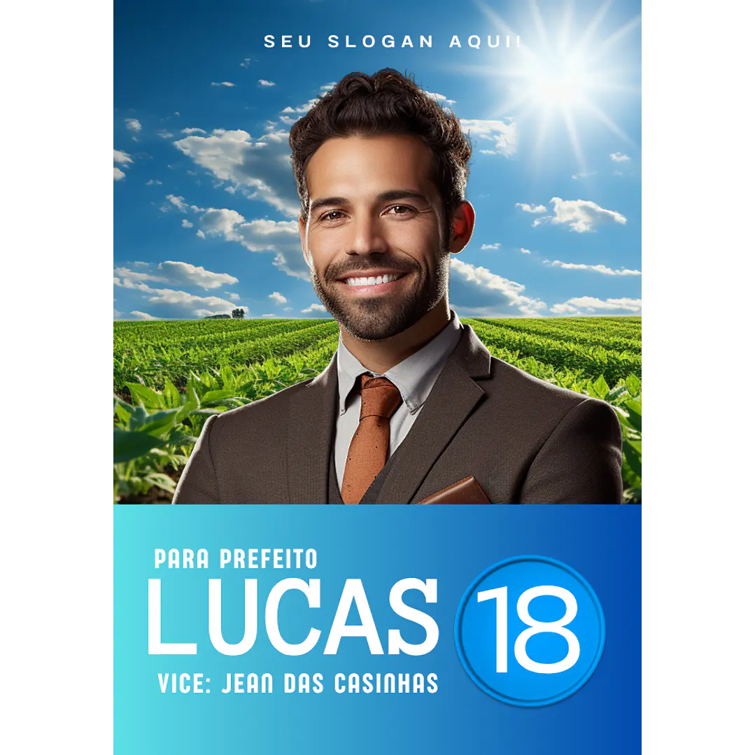 Santinho Político Clássico Editável no Canva 7