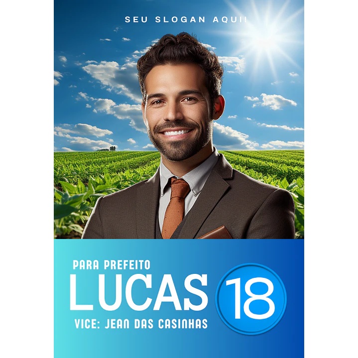 Santinho Político Clássico Editável no Canva 7
