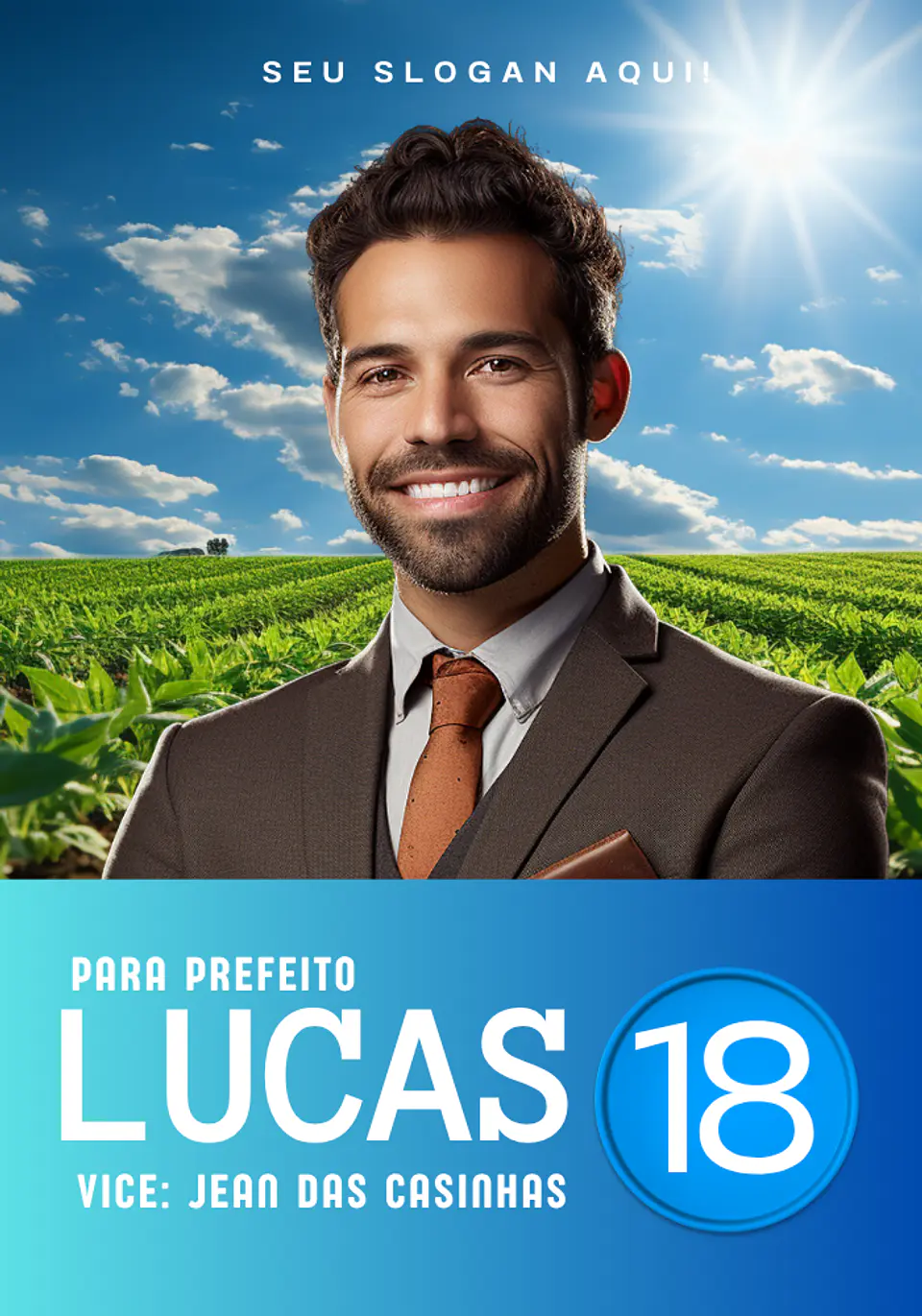 Santinho Político Clássico Editável no Canva 7