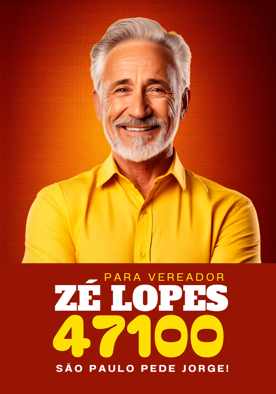 Santinho Político Clássico Editável no Canva 8