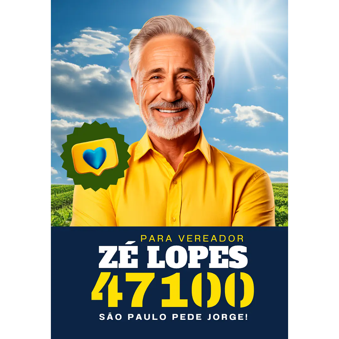 Santinho Político Clássico Editável no Canva 9