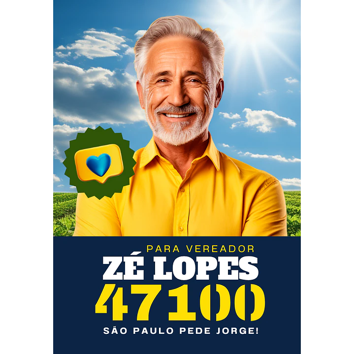 Santinho Político Clássico Editável no Canva 9