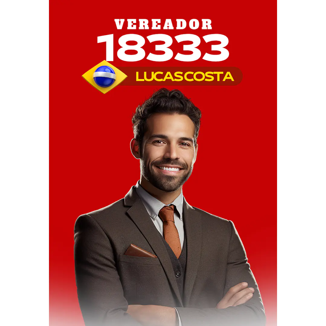Santinho Político com Foto Grande Editável no Canva 1