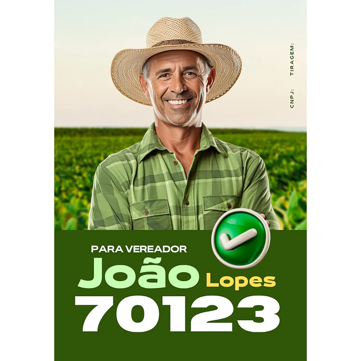 Santinho Político Horizontal Editável no Canva | Modelo Eleitoral 2