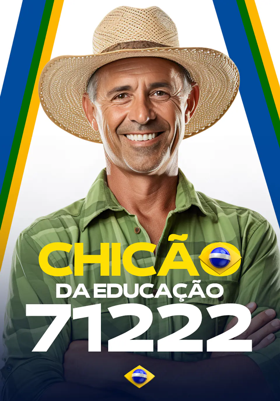 Santinho Político Horizontal Editável no Canva | Modelo Eleitoral 4
