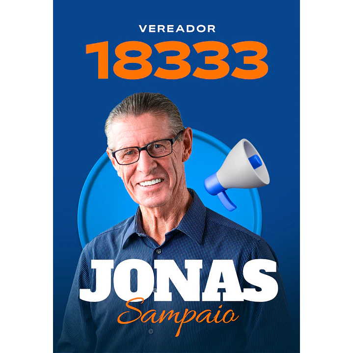 Santinho Político Vertical Editável no Canva 1