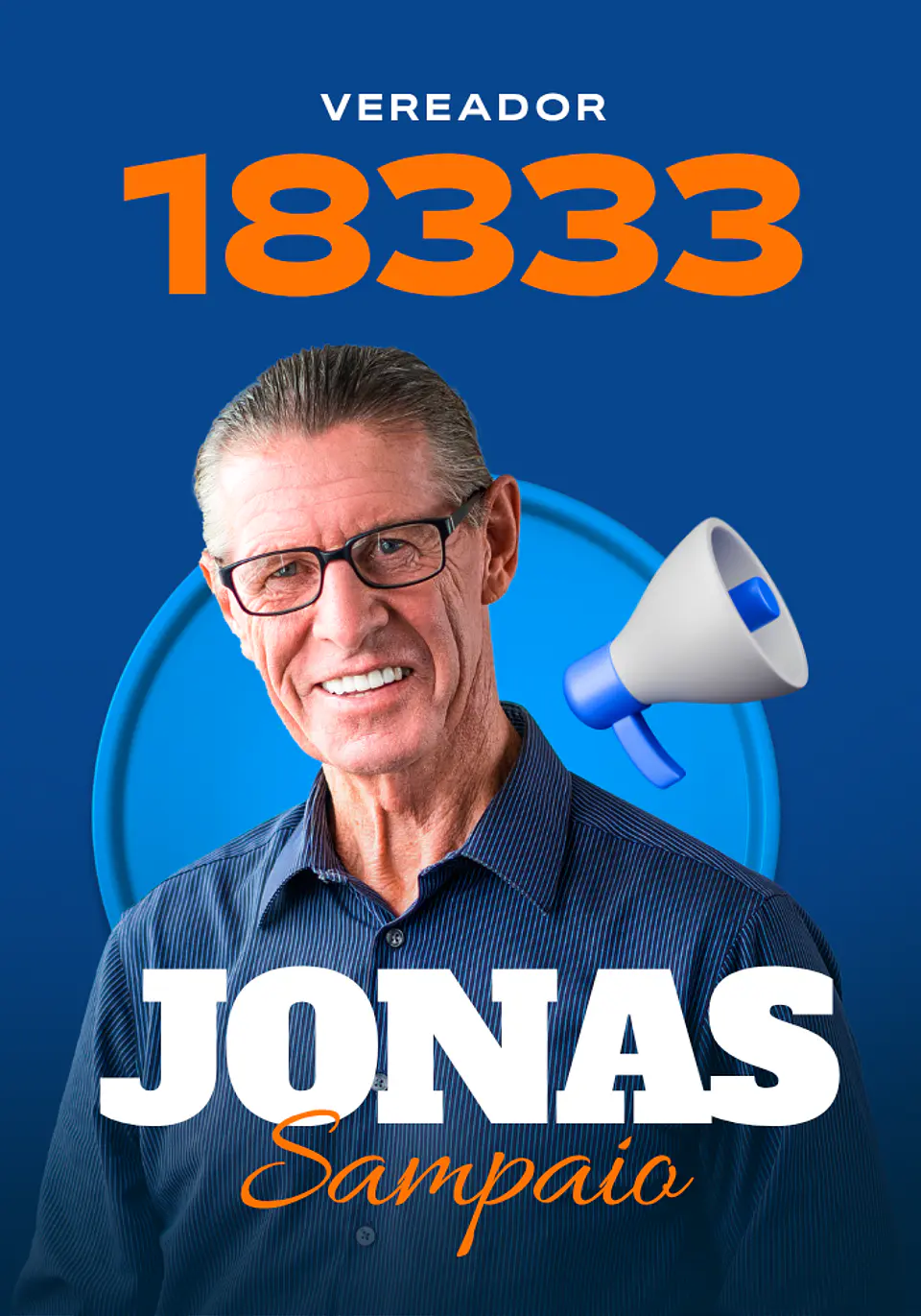 Santinho Político Vertical Editável no Canva 1