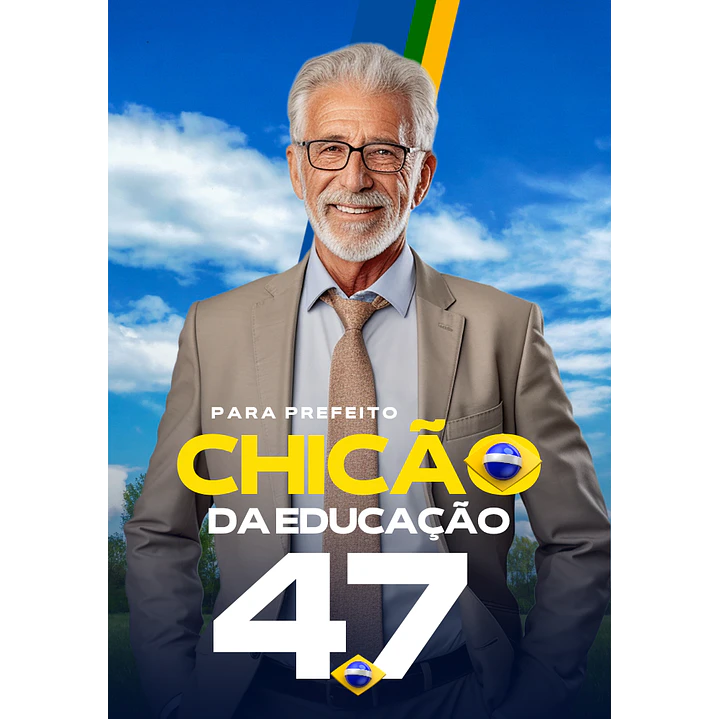 Santinho para Governador Editável no Canva 1