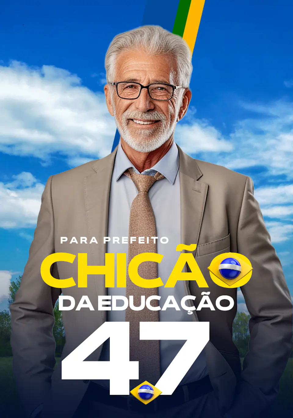 Santinho para Governador Editável no Canva 1