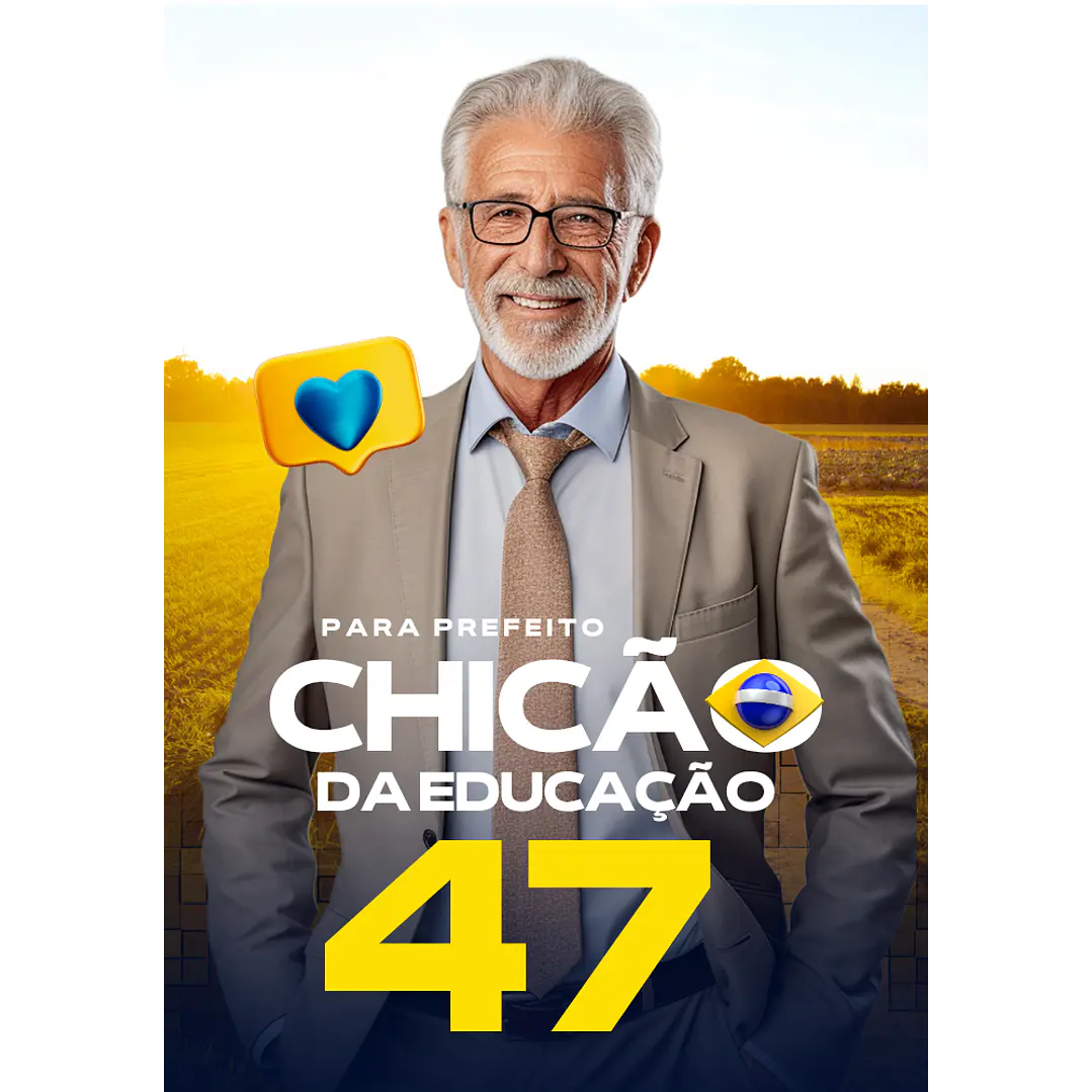 Santinho para Governador Editável no Canva 2