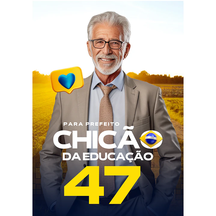 Santinho para Governador Editável no Canva 2