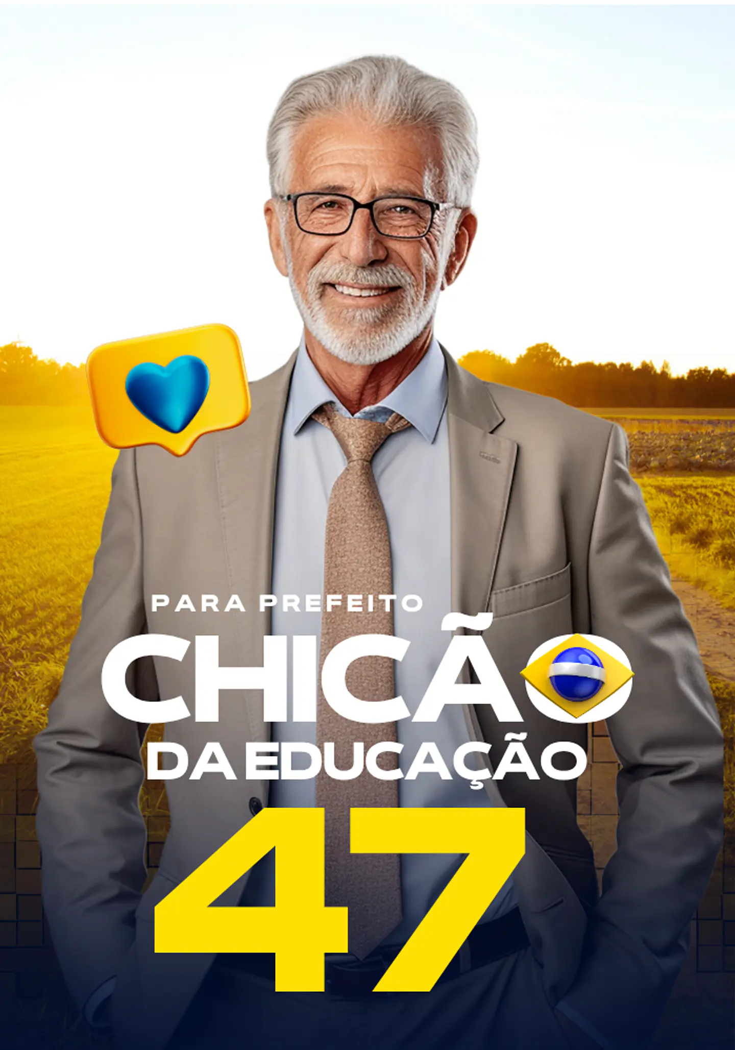 Santinho para Governador Editável no Canva 2