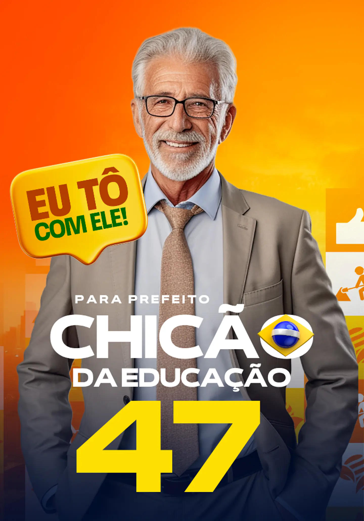 Santinho para Governador Editável no Canva 3