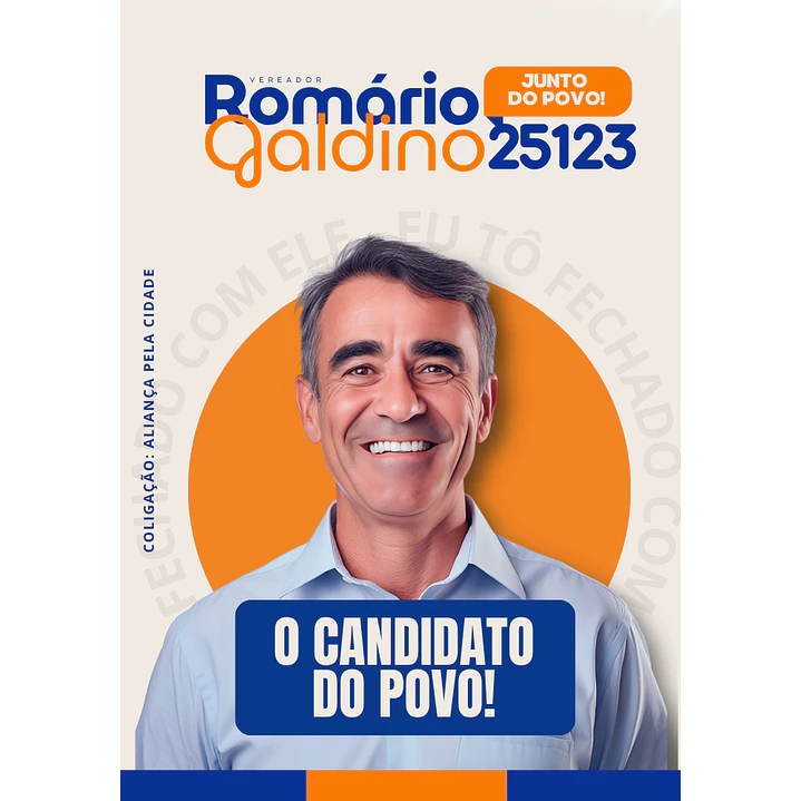 Santinho para Senador Editável no Canva 1