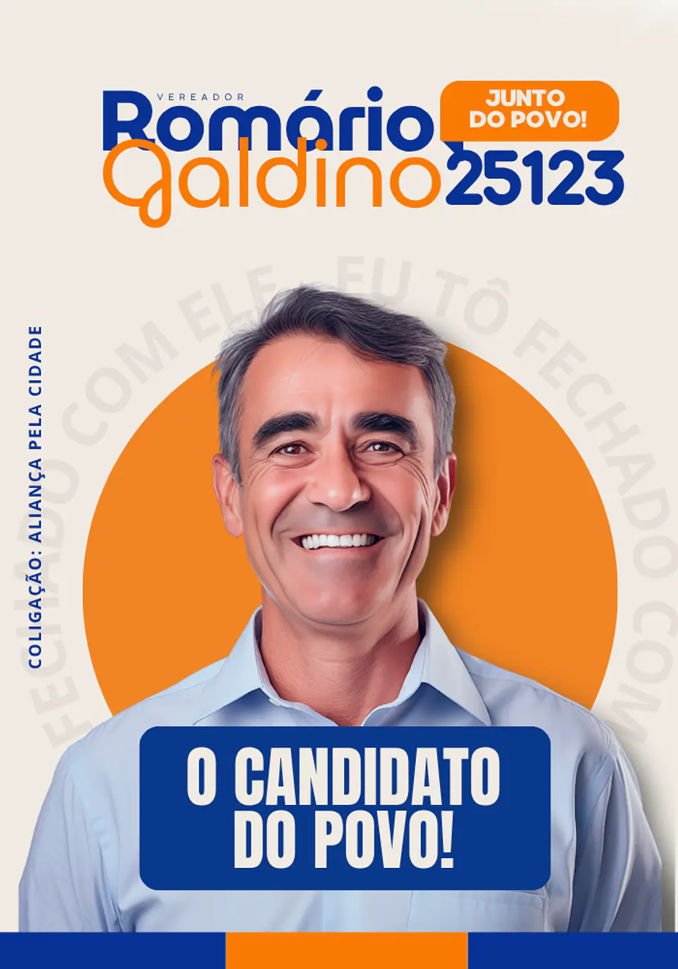 Santinho para Senador Editável no Canva 1