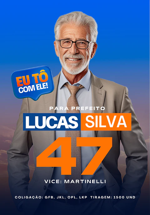 Santinho para Deputado Estadual Editável no Canva