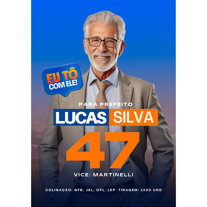 Santinho para Deputado Estadual Editável no Canva 1