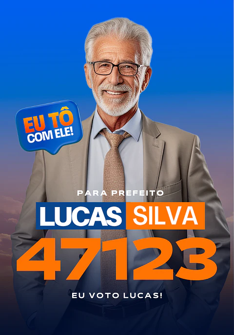 Santinho para Deputado Federal Editável no Canva