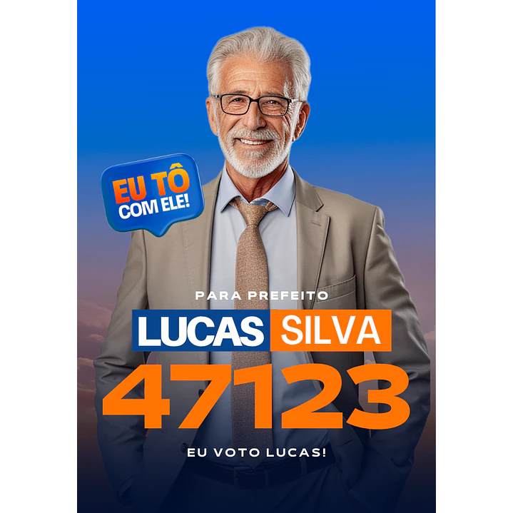 Santinho para Deputado Federal Editável no Canva 1