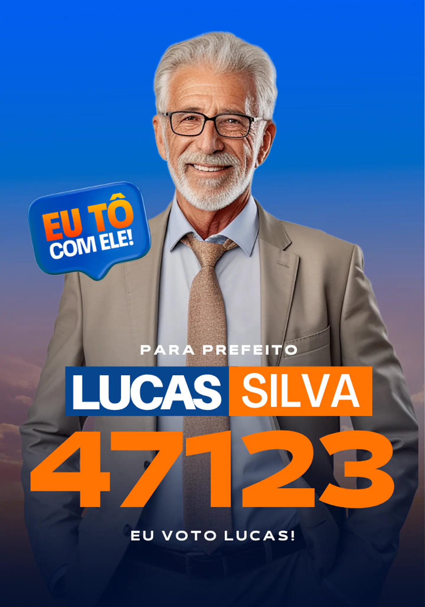 Santinho para Deputado Federal Editável no Canva 1