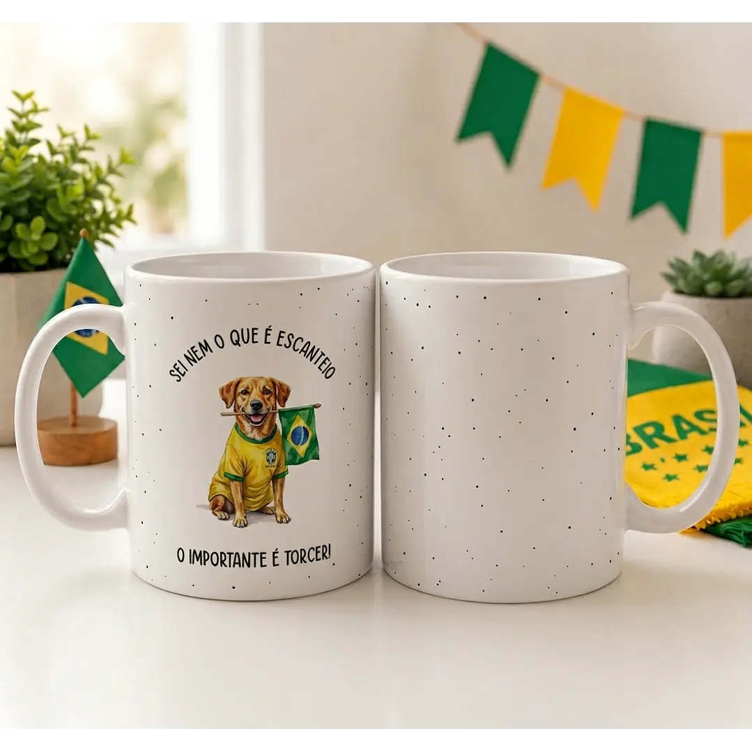 7 Artes para Caneca Brasil Copa do Mundo Arquivo Editável  9