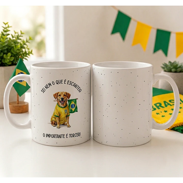 7 Artes para Caneca Brasil Copa do Mundo Arquivo Editável  9