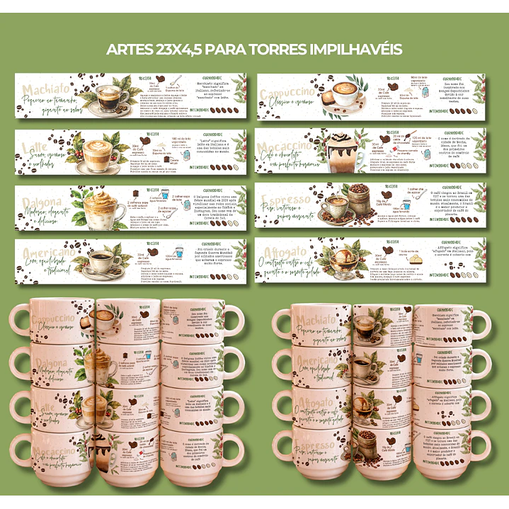 16 Artes para Xícara Coffe Lovers Arquivo Editável  3