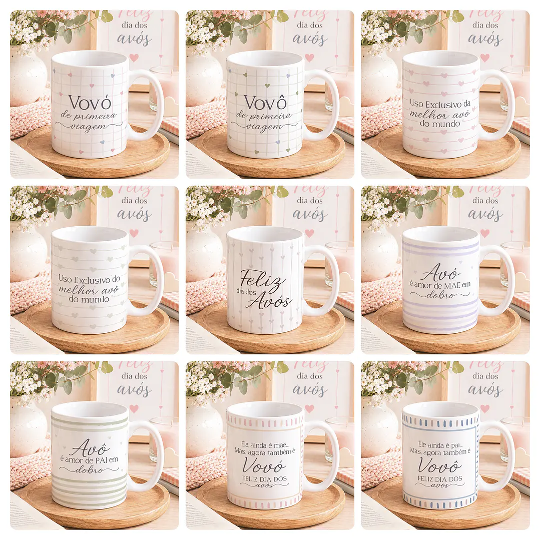19 Artes para Caneca Dia dos Avós Arquivo Editável 2